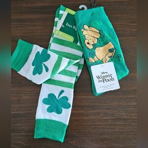Disney Winnie the Pooh And Green Knee High Socks